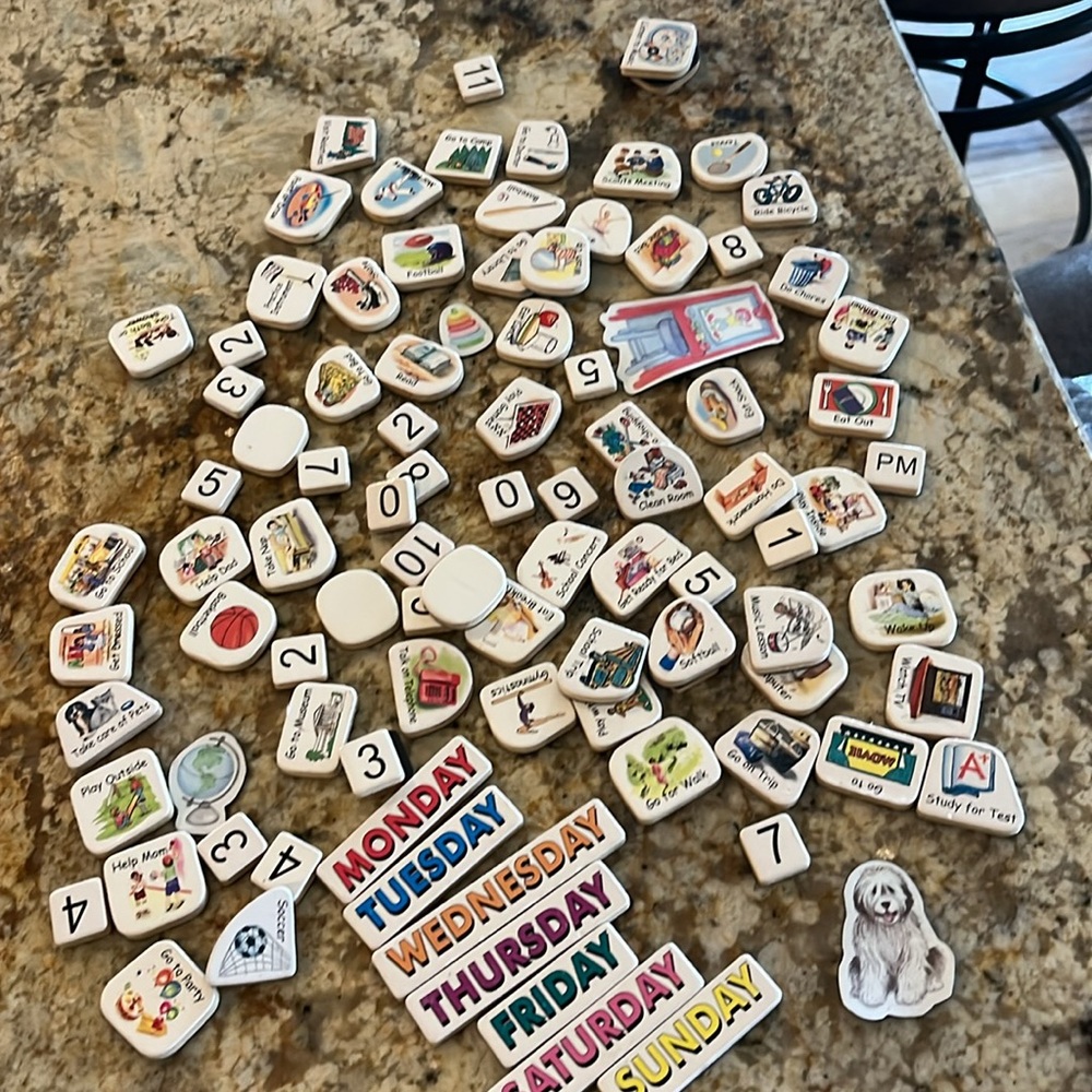 Magnets School Family Activity Refigerator Kitchen